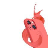 Rvelon iPhone 14 Skal Silikon MagSafe Rosa