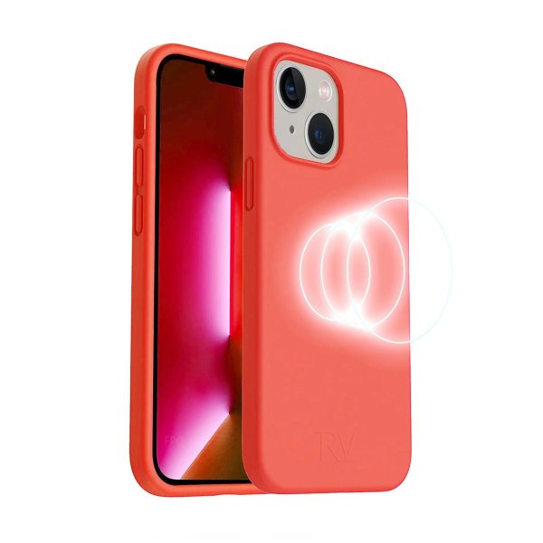 Rvelon iPhone 14 Skal Silikon MagSafe Rosa