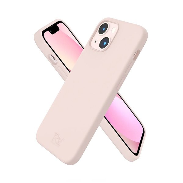 Rvelon iPhone 14 Skal Silikon Sandrosa