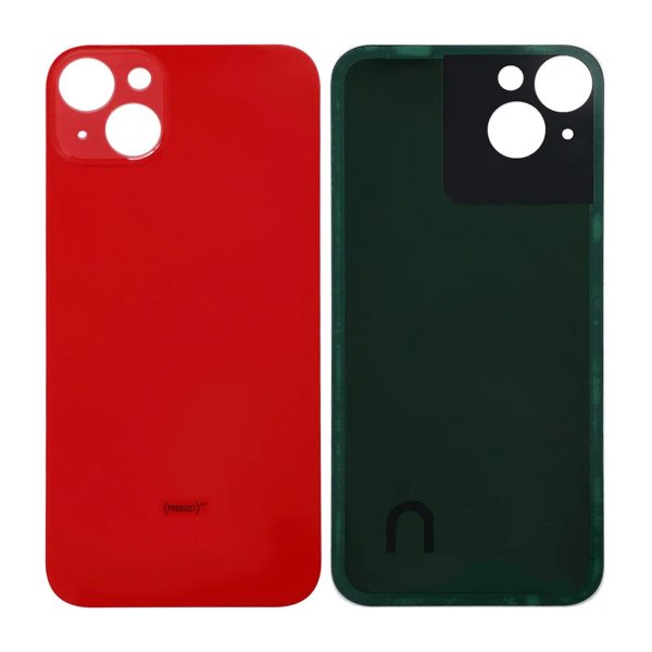 iPhone 14 Plus Baksida Glas med Självhäftande tejp - Röd