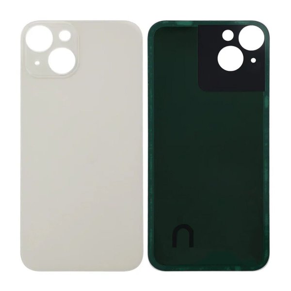 iPhone 14 Plus Baksida Glas med Självhäftande tejp - Vit