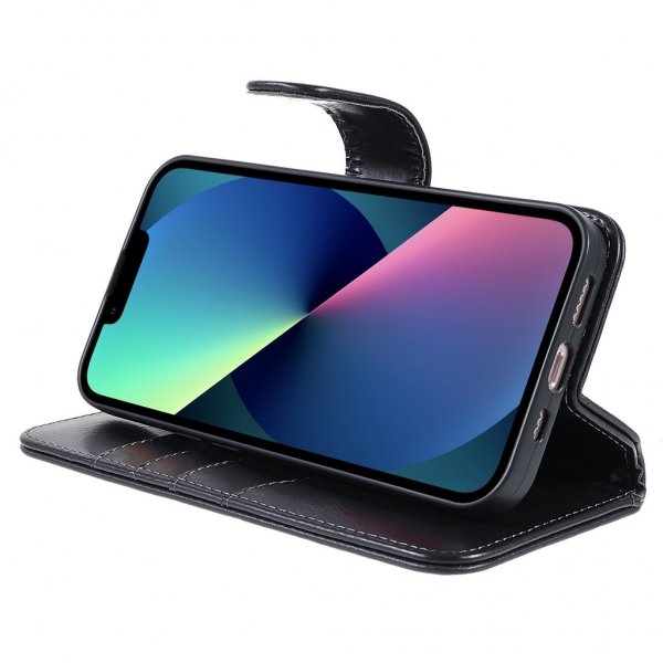 Nordic Covers iPhone 14 Plus Fodral Essential Leather Raven Black