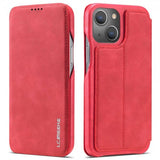 Lc.Imeeke iPhone 14 Plus Fodral Flip Röd