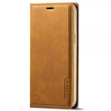 Lc.Imeeke iPhone 14 Plus Fodral Kortfack Utsida Brun