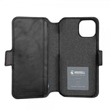 Krusell iPhone 14 Plus Fodral Leather PhoneWallet Svart