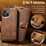 Dg.Ming iPhone 14 Plus Fodral Löstagbart Skal Brun