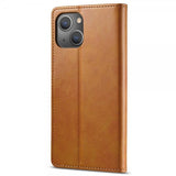 Lc.Imeeke iPhone 14 Plus Fodral med Kortfack Stativfunktion Ljusbrun