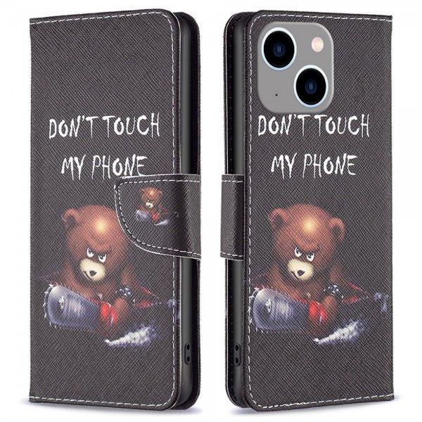 iPhone 14 Plus Fodral Motiv Björn Don't Touch My Phone
