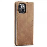CaseMe iPhone 14 Plus Fodral Retro Flip Brun