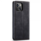 CaseMe iPhone 14 Plus Fodral Retro Flip Svart