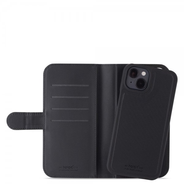 holdit iPhone 14 Plus Fodral Wallet Case Magnet Svart