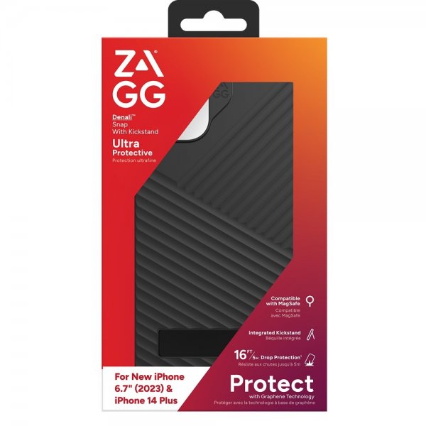 ZAGG iPhone 14 Plus/iPhone 15 Plus Skal Denali Snap Kickstand Svart