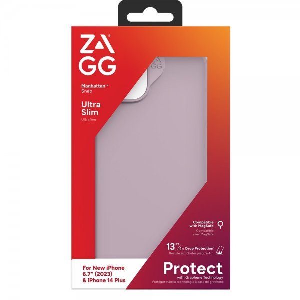 ZAGG iPhone 14 Plus/iPhone 15 Plus Skal Manhattan Snap Lavender
