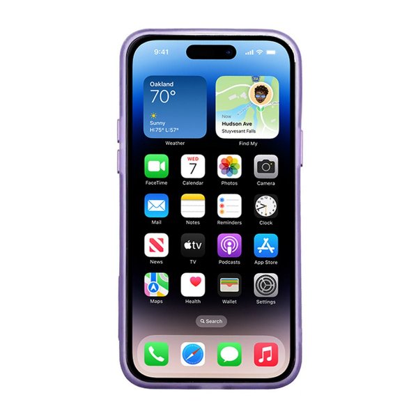 iPhone 14 Plus Skal Kamerasarg Frostad Lila