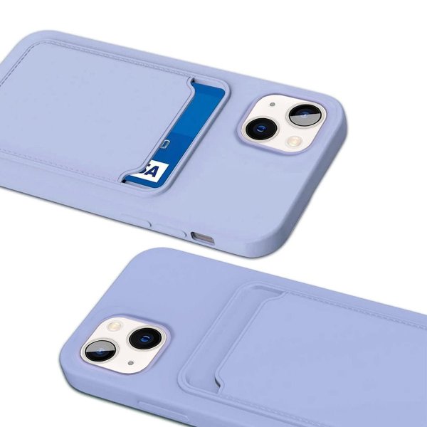 iPhone 14 Plus Skal Korthållare Lila
