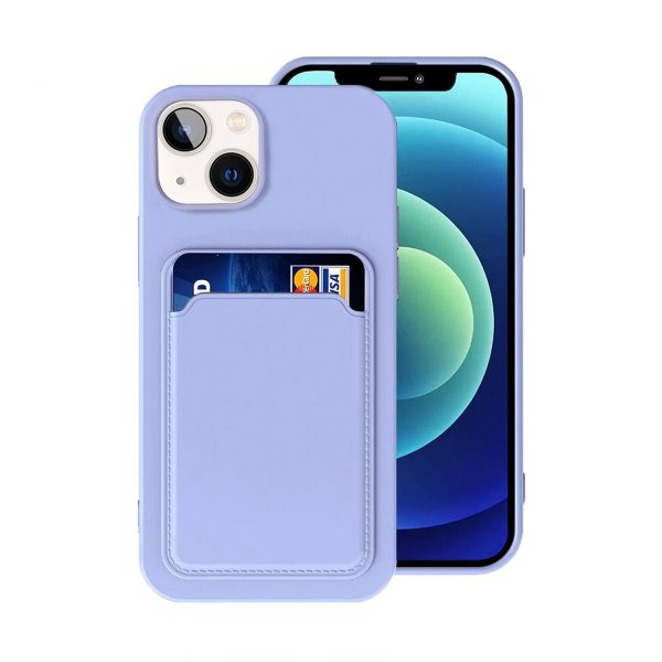 iPhone 14 Plus Skal Korthållare Lila