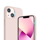 Rvelon iPhone 14 Plus Skal Silikon Sandrosa
