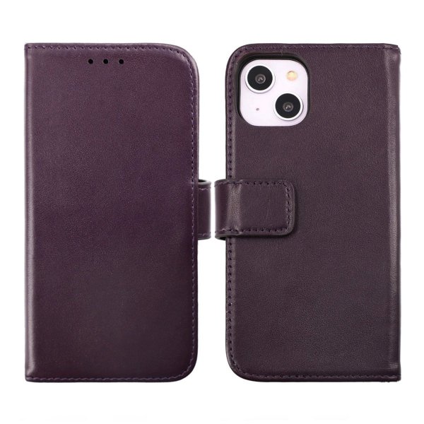 Rvelon iPhone 14 Plus Fodral Äkta Läder Lila