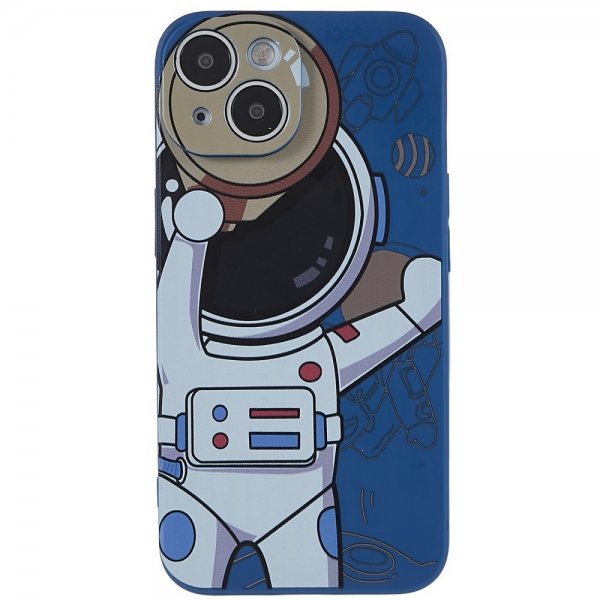 iPhone 14 Plus Skal Astronaut Blå Grå