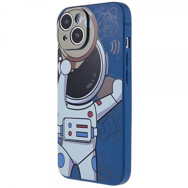iPhone 14 Plus Skal Astronaut Blå Grå