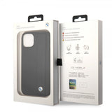 BMW iPhone 14 Plus Skal Big Logo Stripe Svart