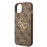 Guess iPhone 14 Plus Skal Big Metal Logo Brun