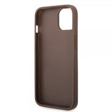 Guess iPhone 14 Plus Skal Big Metal Logo Brun