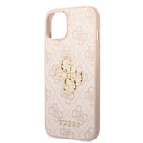 Guess iPhone 14 Plus Skal Big Metal Logo Rosa
