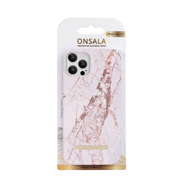 Onsala iPhone 14 Plus Skal Fashion Edition White Rhino Marble