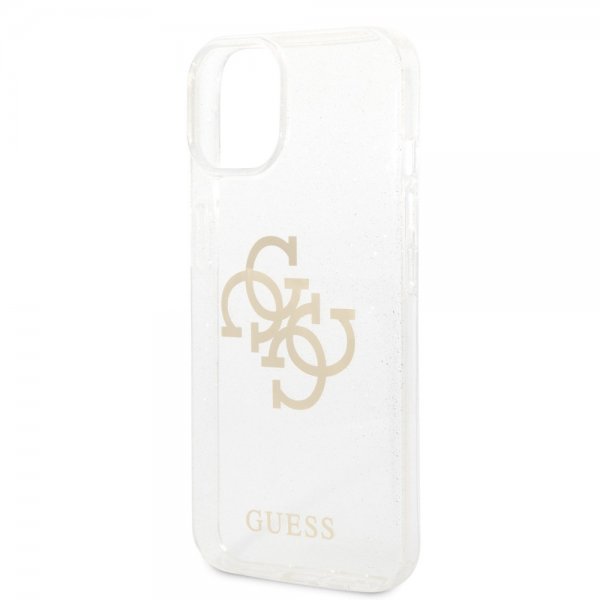 Guess iPhone 14 Plus Skal Full Glitter Transparent