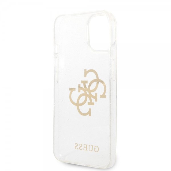 Guess iPhone 14 Plus Skal Full Glitter Transparent