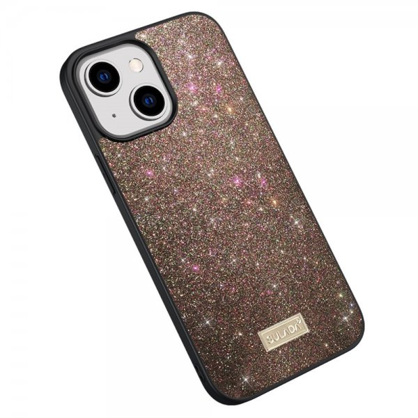Sulada iPhone 14 Plus Skal Glitter Roseguld