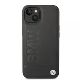 BMW iPhone 14 Plus Skal Hot Stamp Metal Logo Svart