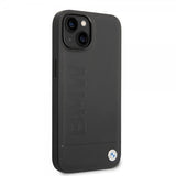 BMW iPhone 14 Plus Skal Hot Stamp Metal Logo Svart