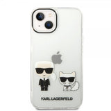 Karl Lagerfeld iPhone 14 Plus Skal Karl & Choupette Gradient Vit