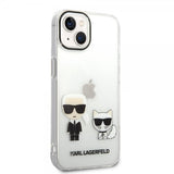 Karl Lagerfeld iPhone 14 Plus Skal Karl & Choupette Gradient Vit
