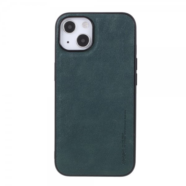X-Level iPhone 14 Plus Skal Lädertextur Grön