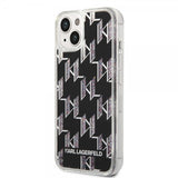 Karl Lagerfeld iPhone 14 Plus Skal Liquid Glitter Monogram Svart