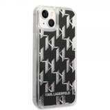 Karl Lagerfeld iPhone 14 Plus Skal Liquid Glitter Monogram Svart