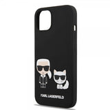 Karl Lagerfeld iPhone 14 Plus Skal Liquid Silicone Karl & Choupette MagSafe Svart