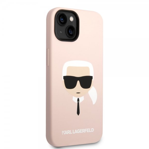 Karl Lagerfeld iPhone 14 Plus Skal Liquid Silicone Karl Rosa