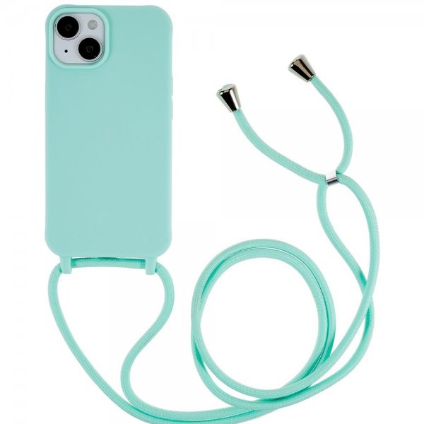 iPhone 14 Plus Skal med Strap Grön