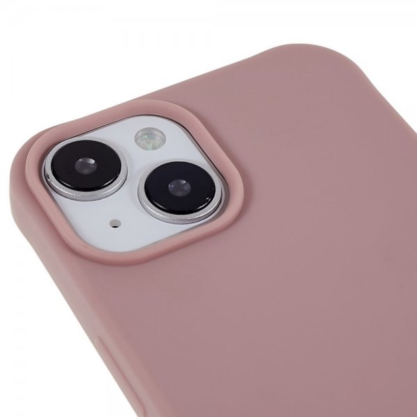 iPhone 14 Plus Skal med Strap Mörkrosa