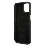 Guess iPhone 14 Plus Skal Metal Plate Logo MagSafe Svart