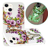 iPhone 14 Plus Skal Motiv Blommor och Hjort