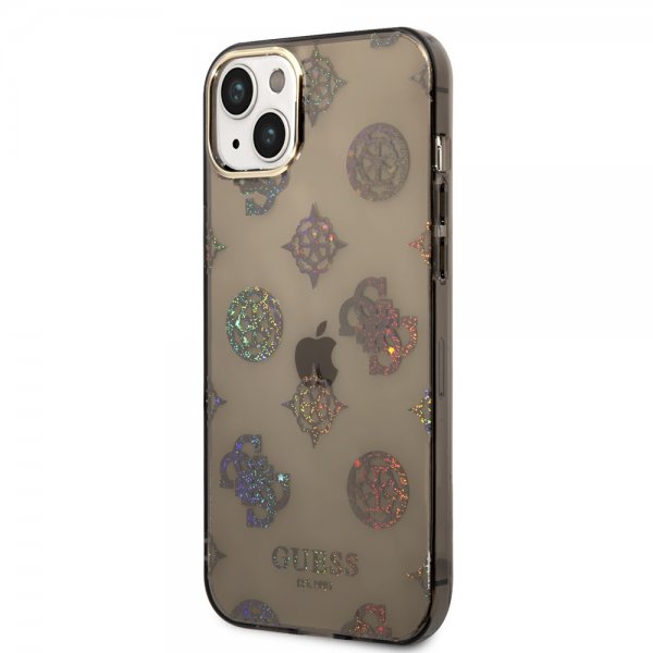 Guess iPhone 14 Plus Skal Peony Glitter Svart