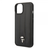 Karl Lagerfeld iPhone 14 Plus Skal Quilted Nylon Puffy Case Ikonik Pin Svart