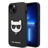 Karl Lagerfeld iPhone 14 Plus Skal Saffiano Choupette Svart