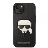 Karl Lagerfeld iPhone 14 Plus Skal Saffiano Karl Svart