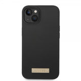 Guess iPhone 14 Plus Skal Silicone Metal Plate MagSafe Svart
